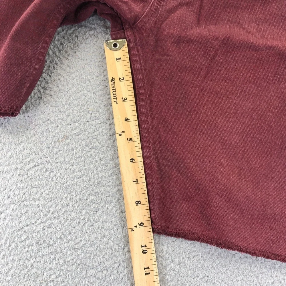 Stussy Shorts Mens 36 Burgundy Jeans Denim Cut Off Slim Jeans 5 Pocket Jorts
